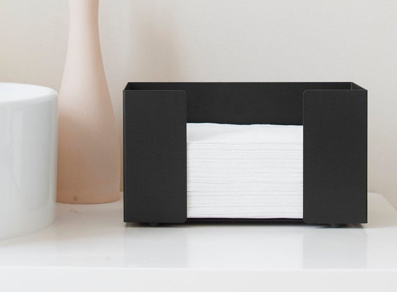 Black Elegant Paper Towel Dispenser, Ergonomic Paper Towel Container,  Modern C-fold Paper Towels Holder, C-fold Paper Towels CRESTO 