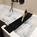extendable black bathtub tray Black Modern Bathtub caddy elegant bathtub tray Stylish Trays Luxury bathroom Tray for bath AMMOS