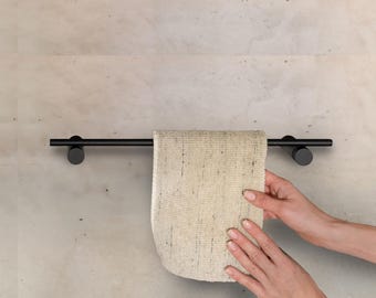 Asciugamani Bagno Set 4 Ganci Da Parete Nero Per Asciugamani E Accappatoi Acciaio Inox G 895318