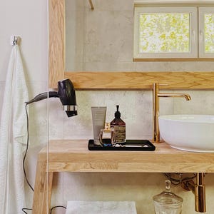 Matte Black Metal Catch All Tray - Bathroom Modern Minimalist Organizer, decorative tray LARS image 10