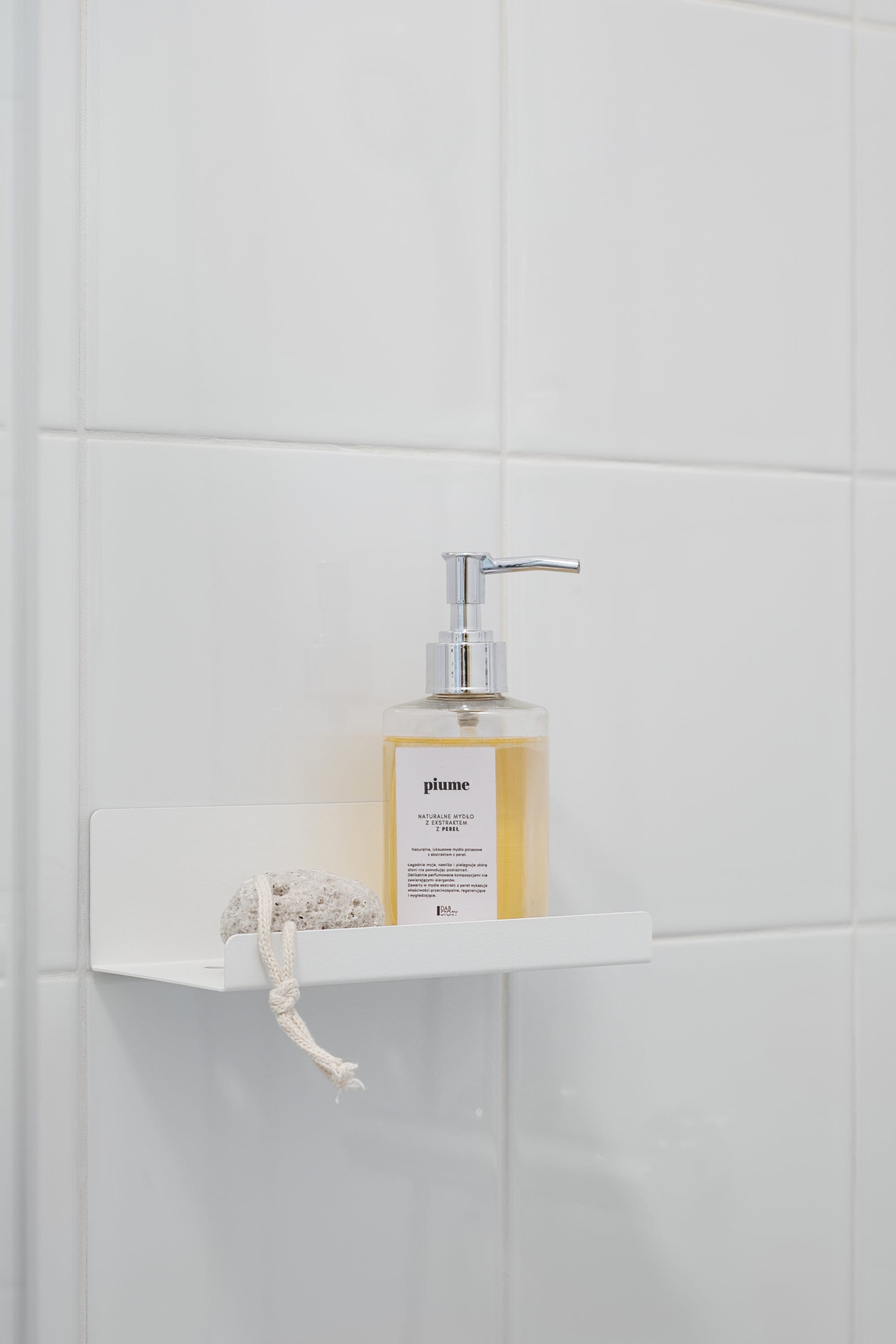 Self Adhesive Shower Shelf Easy, Non-invasive Installation White