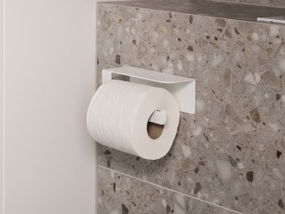 Portarrollos de papel higiénico autoadhesivo blanco, Juego de accesorios  sin perforación para baño moderno, Portarrollos de papel higiénico  minimalistas para baño moderno ELYF -  México