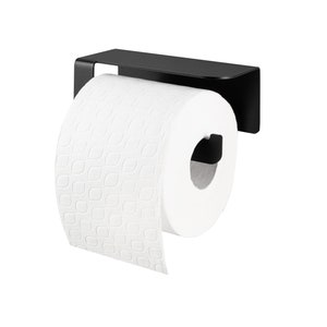Black Self-adhesive toilet roll holder, Modern bathroom accessories set, No drilling minimalist toilet paper holders to modern bathroom ELYF