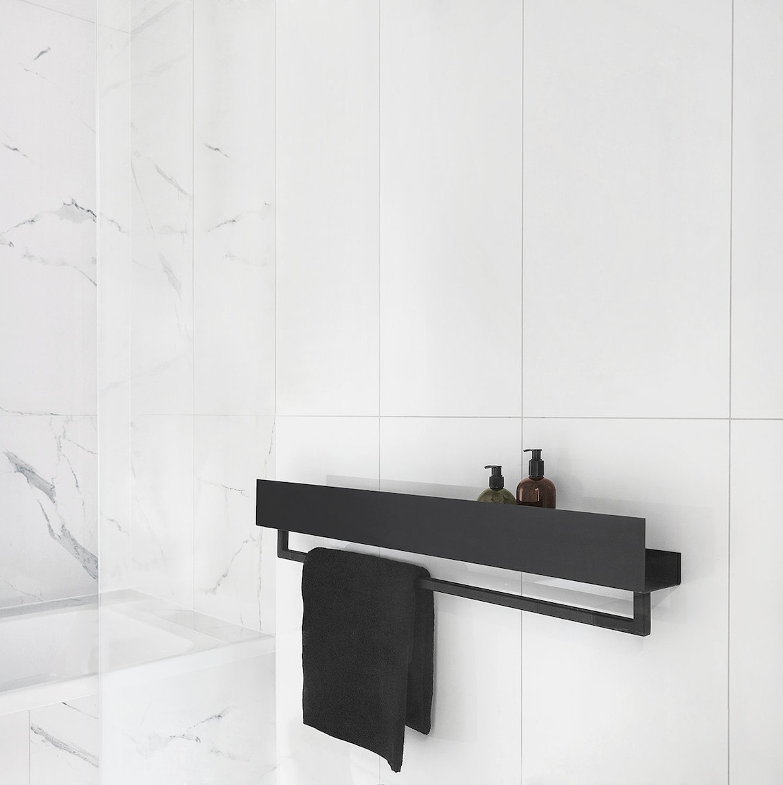 Modern Bathroom Shelf VASCA Farmhouse bathroom White Shower Etsy