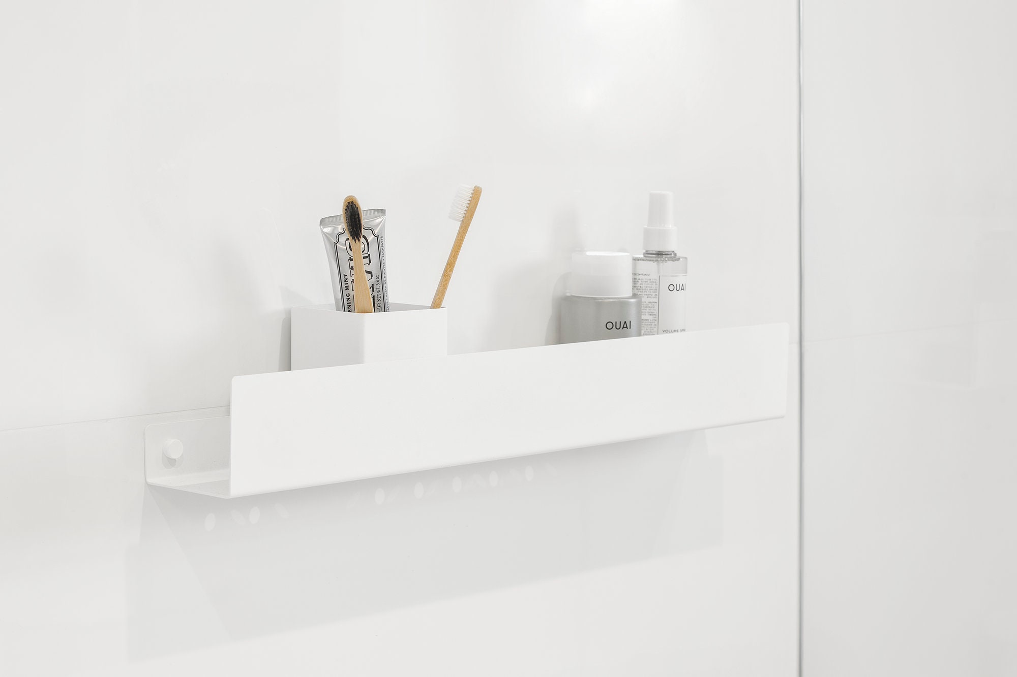 Self Adhesive Shower Shelf Easy, Non-invasive Installation White FAVIO 