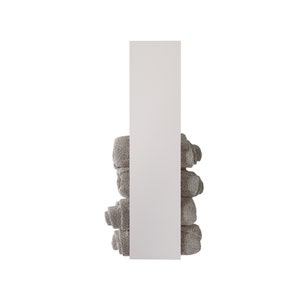 White Towel Shelf for modern bathroom, Industrial Wall Mounted Towel Holder,  White bathroom accessories, home spa TERMA