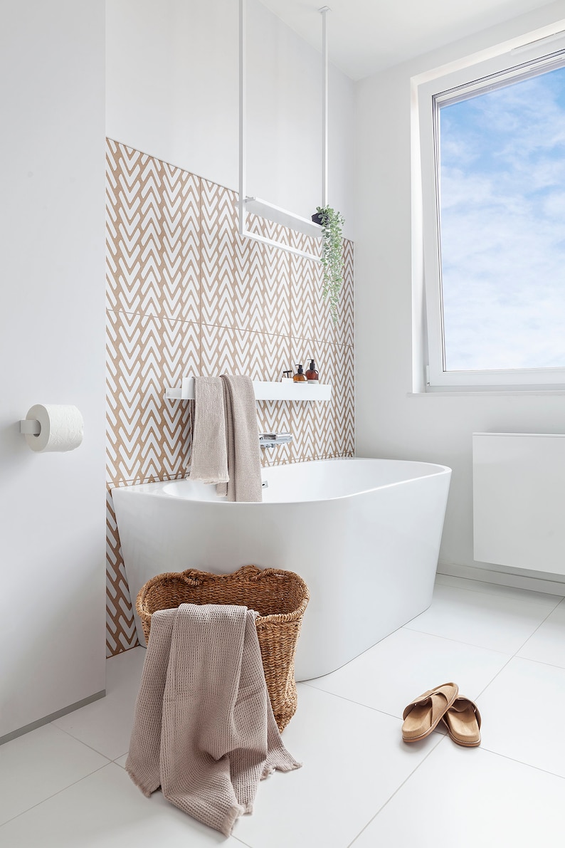 Modern White Shelves With Railing Modern Bathroom Shelf Etsy