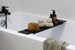 Black Modern Bathtub Tray AMMOS, elegant bathtube caddy trays, Stylish and Functional Bathtub Trays, Luxury Bathtub Tray Caddy 