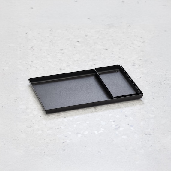 Matte Black Metal Catch All Tray - Bathroom Modern Minimalist Organizer, decorative tray LARS