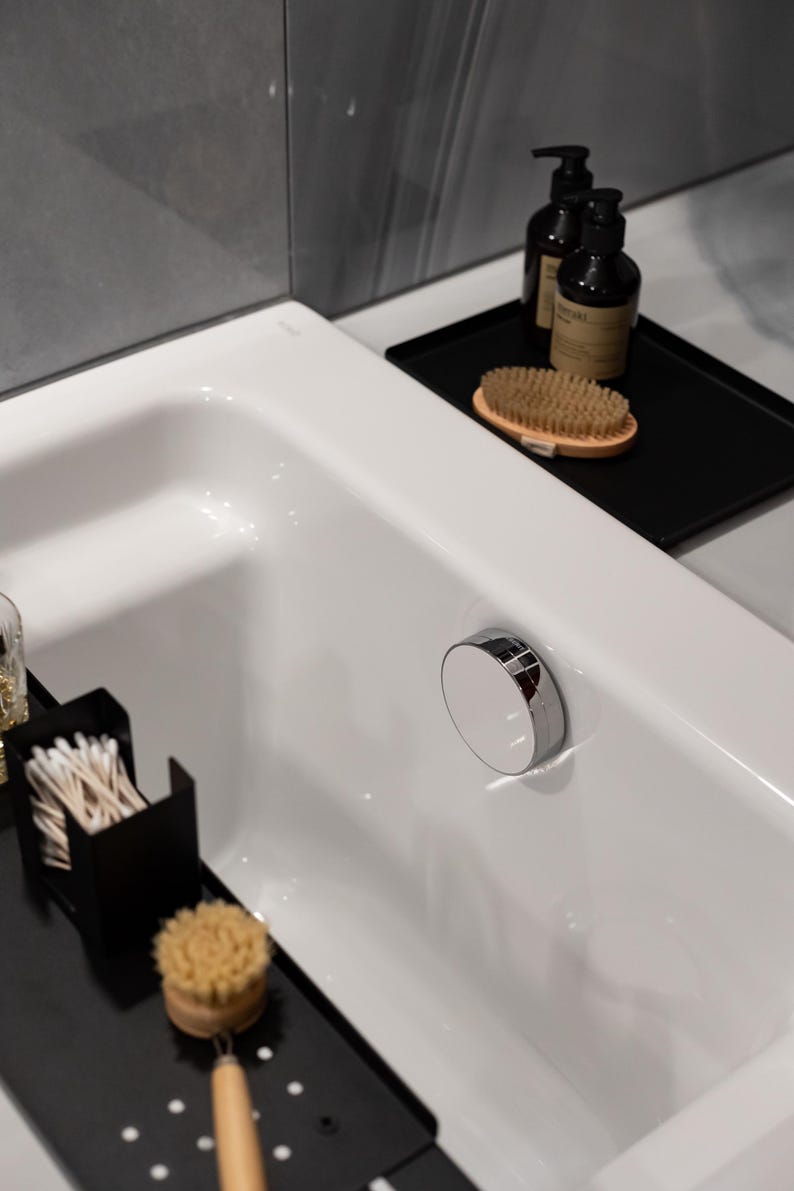 Matte Black Metal Catch All Tray - Bathroom Modern Minimalist Organizer, decorative tray LARS image 14