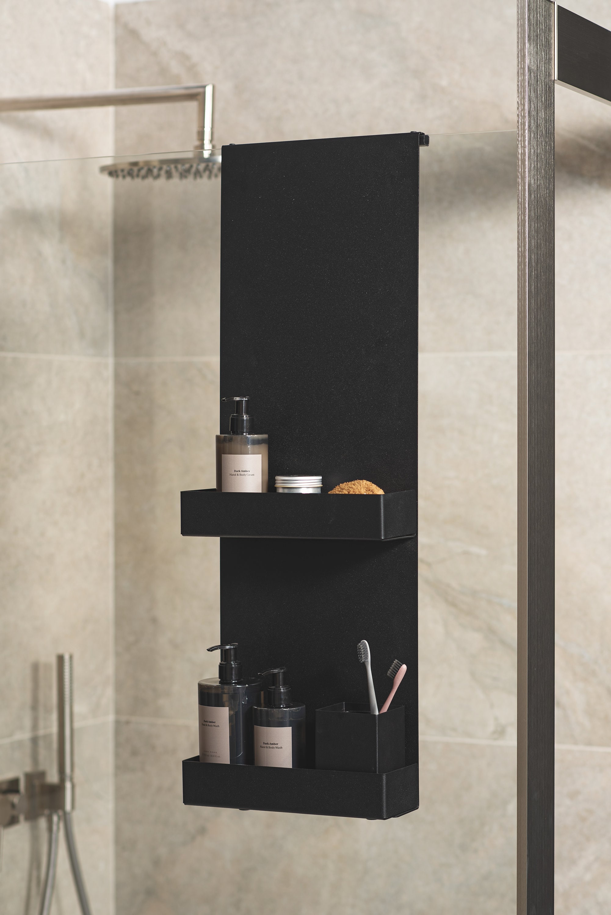 White Shower Caddy, No-drill Hanging Shelf, Minimalistic Bathroom ...