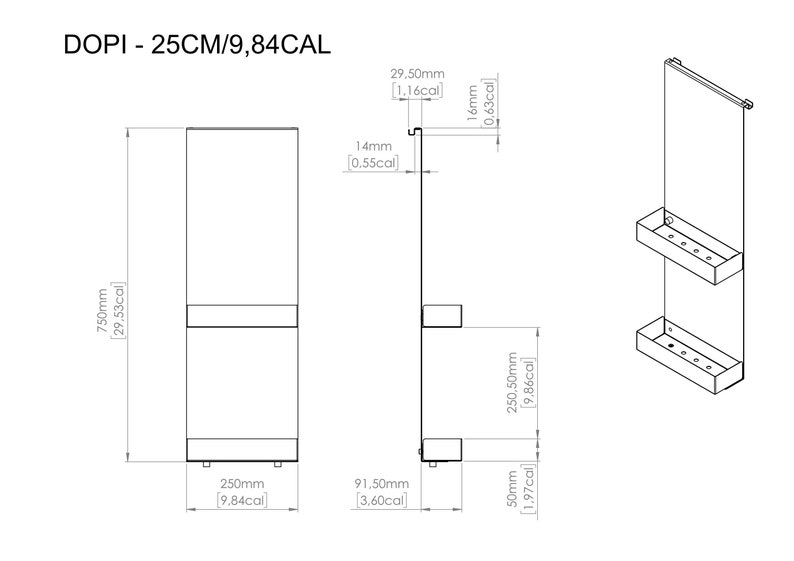 Hanging shelf, no-drilling bathrooom shelf black, minimalistic bathroom accessories, shelf for shower, without drilling Dabstory caddy DOPI image 7