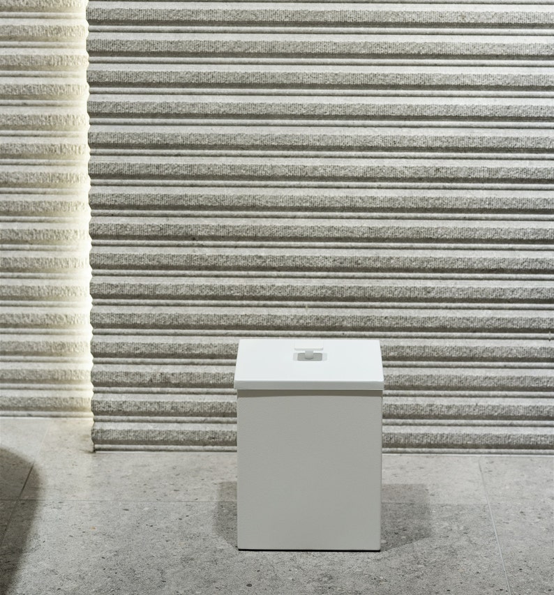 Petite poubelle de salle de bain moderne blanche PICO, corbeille de salle de bain, poubelle, petite poubelle, DABSTORY image 2