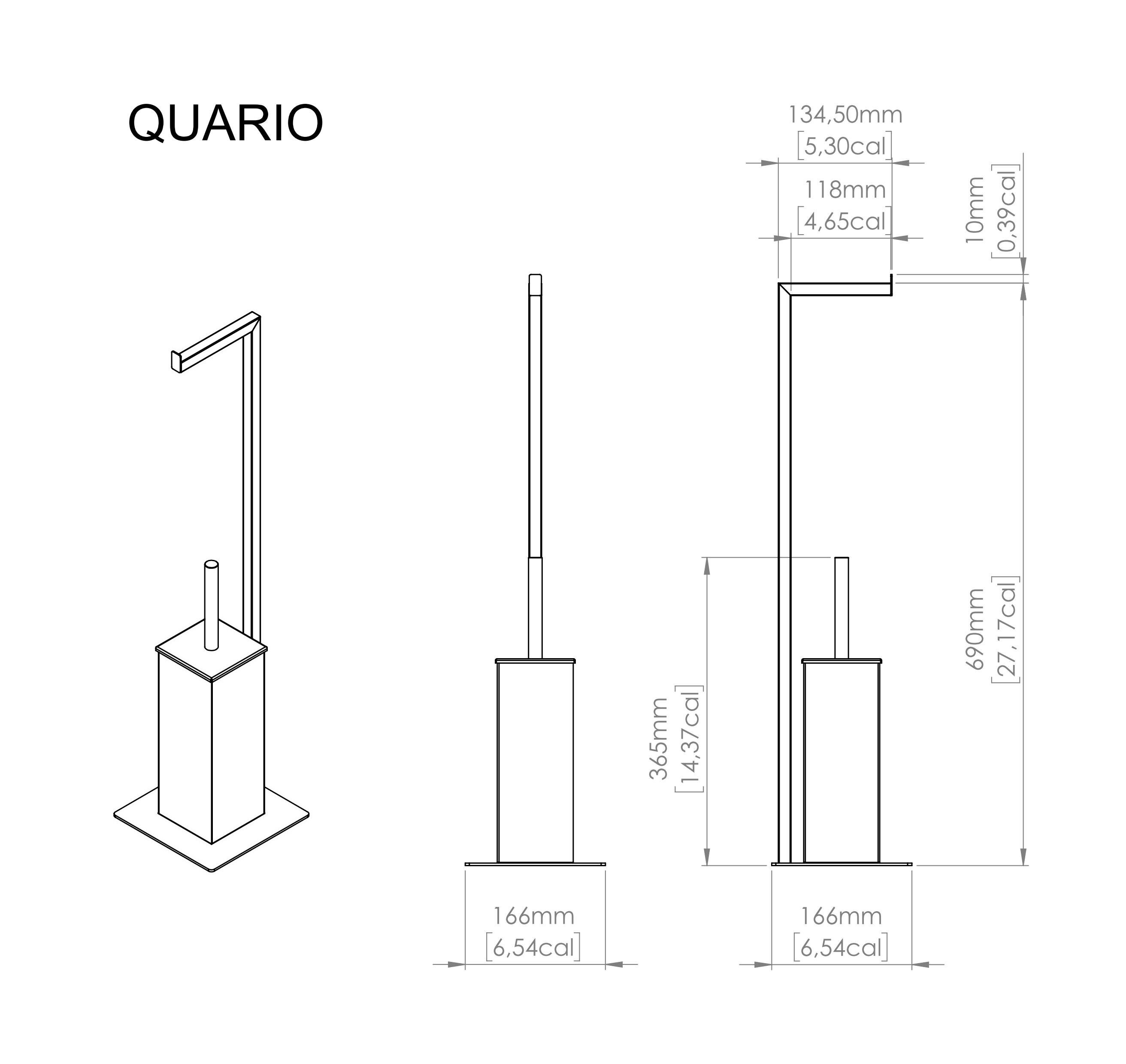 Modern Toilet Paper Stand With Toilet Brush QUARIO Black Etsy