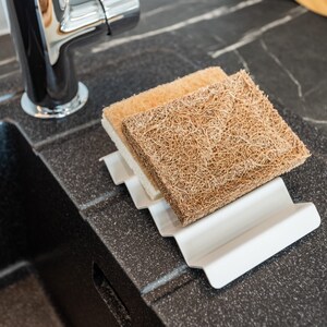 Porte-savon moderne noir pour savon en barre, design moderne, distributeur de savon avec drainage de l'eau image 5