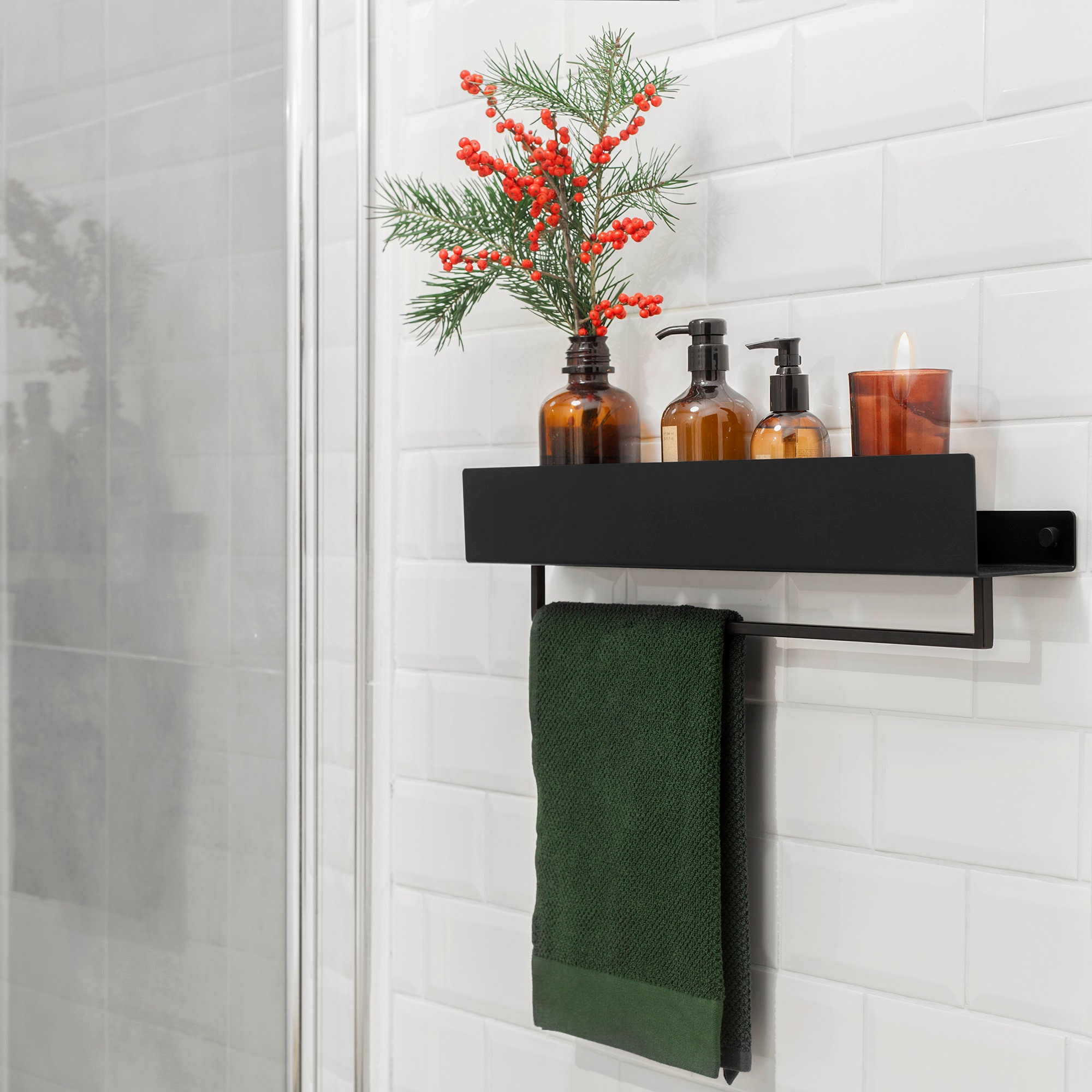 Buy Black Corner Shower Shelf, Bathroom Shelves, Minimalist Shower Caddy  for Corner, Corner Shower Rack, Shower Organizer, Shower Basket ROSH Online  in India 