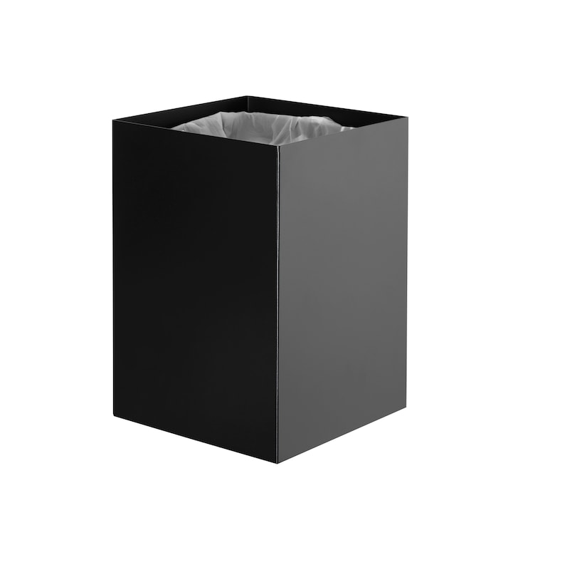 Black Modern Bathroom Bin Bathroom Rubbish Basket Etsy