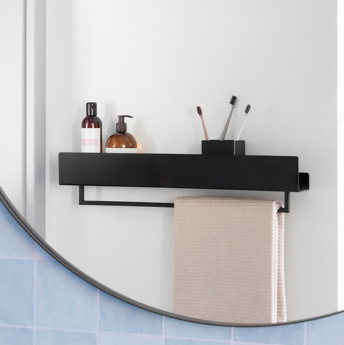 Modern Bathroom Shelf VASCA Farmhouse bathroom White Shower Etsy