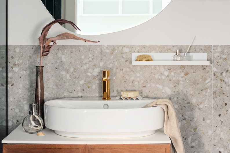 Self Adhesive Shower Shelf Easy Noninvasive Installation Etsy