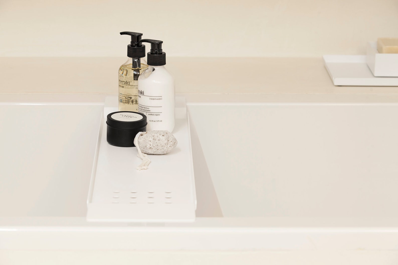 White Modern Bathtub Tray AMMOS Elegant Bathtube Caddy Trays Etsy