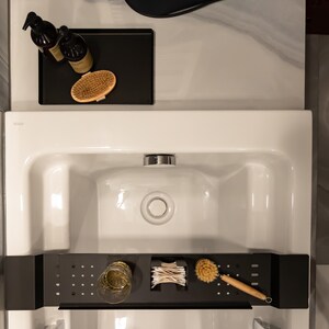 Matte Black Metal Catch All Tray - Bathroom Modern Minimalist Organizer, decorative tray LARS image 13