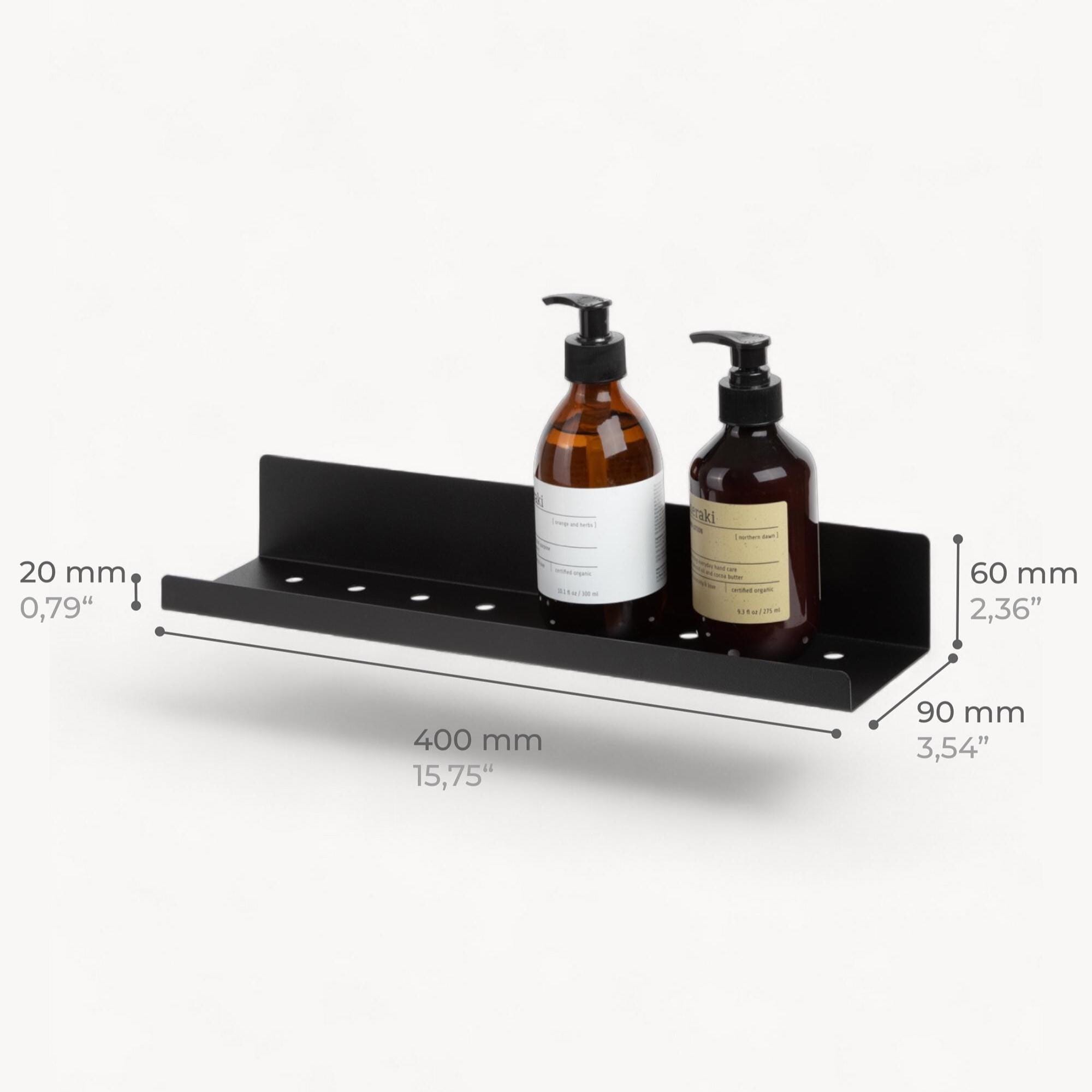 2 Stück Badablage Schwarz Matt - Metall Duschregal Für Bad, Küche & Büro