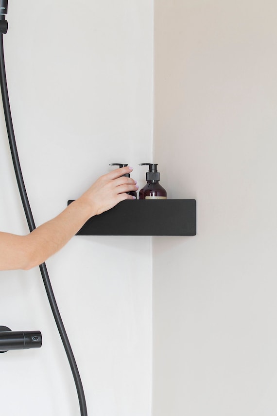 Modern Corner Black Shower Shelf ROSH Bathroom Accessories Etsy