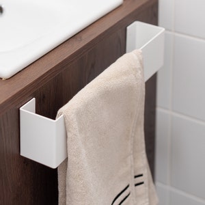 White Towel Hanger to modern bathroom, white modern bathroom accessories, dabstory bathroom design FIONDA zdjęcie 4