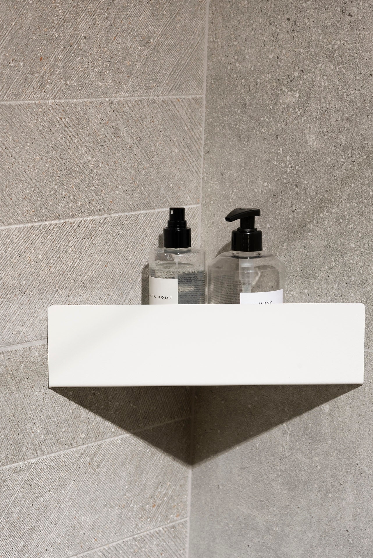 Unique Bargains Bath Corner Shower Shelves Adhesive Caddy With