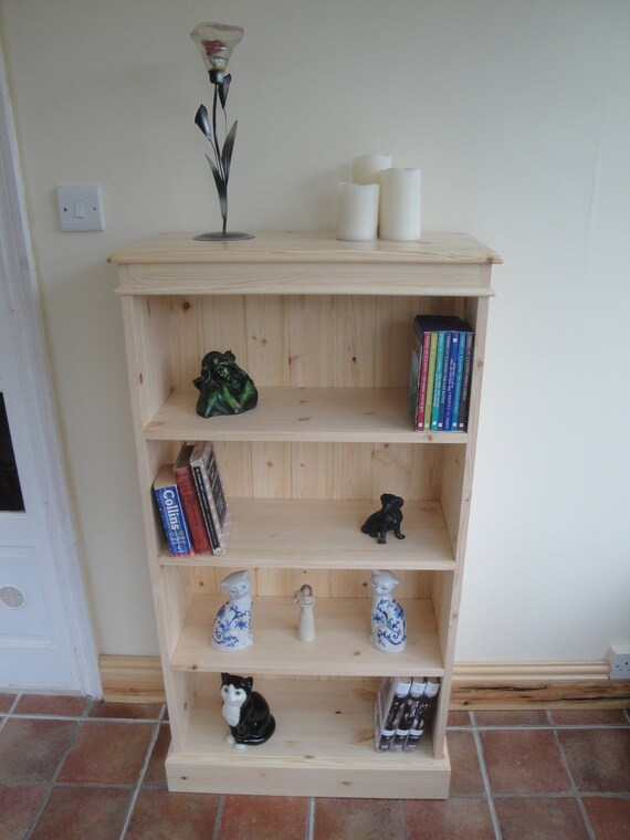 Victorian Style Solid Pine Bookcase With 3 Adjule Shelves Image 0