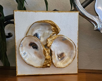 Louisiana Oyster Shells, Oyster Shell Art, Coastal Chic, Beach House Decor, Oyster Art, Coastal Farmhouse, House Warming Gift