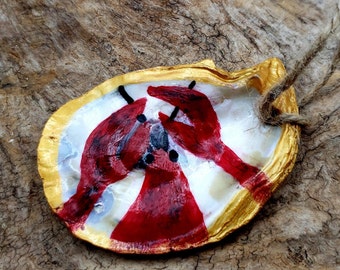 Crawfish Oyster Shell Ornament – Louisiana NOLA Christmas