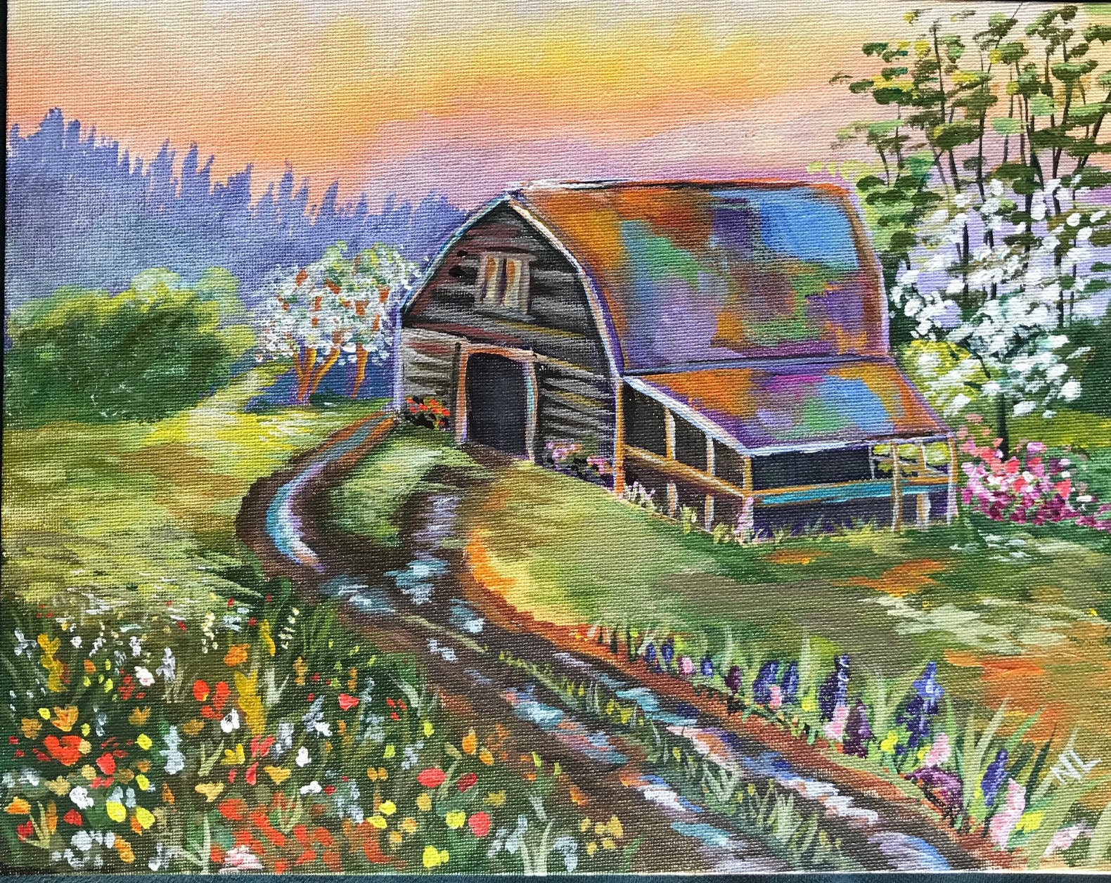 acrylic painting in canvas board acrylic painting in canvas board