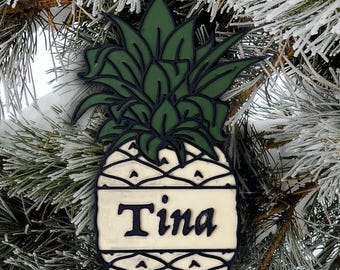 3D Printed Personalized Pineapple Ornament