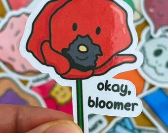 Okay, Bloomer Flower Vinyl Sticker