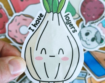 I Have Layers Funny Onion Vinyl Sticker