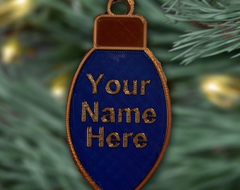 Personalized 3D Printed Christmas Ornament