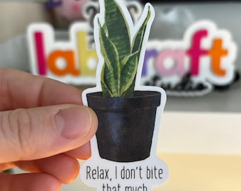 Funny Snake Plant Vinyl Sticker