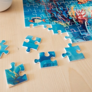 Puzzle personnalisé en acrylique avec votre propre photo ou oeuvre d&#39;art | Cadeau puzzle personnalisé pour enfants, anniversaire ou Noël