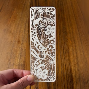 3D Printed Lace Butterfly Bookmark with Glitter Tulle
