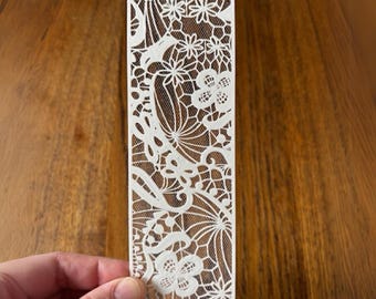 3D Printed Lace Butterfly Bookmark with Glitter Tulle