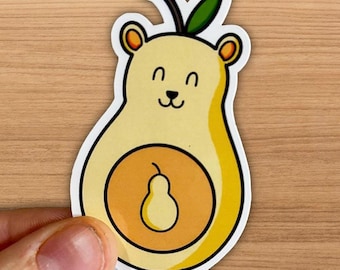 Pear Bear Food Vinyl Sticker
