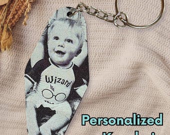 Personalized Engraved Acrylic Photo Keychain