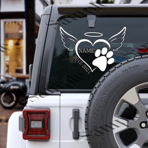 Pet Memorial Decal Custom Pet sympathy Rainbow bridge dog mom dog mama Remembering decal RIP dog decal car decal laptop decal car sticker