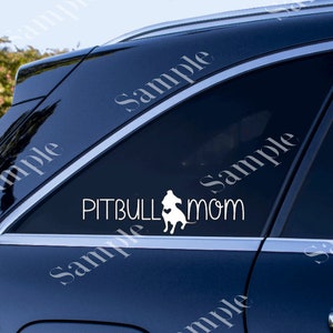 Pit bull decal dog mom fur mom fur mama dog mama Pitty pibble bully mom Pitbull car decal laptop decal car sticker