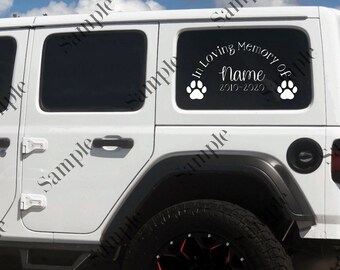 Pet Memorial Decal Custom Pet sympathy Rainbow bridge dog mom dog mama Cat Mom cat mama RIP dog decal car decal laptop decal car fur mama