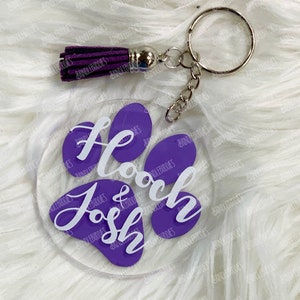 Custom keychain Acrylic Keychain Dog Paw rescue mom Paw Print Cat Mom Dog Mom Gift cat mom gift dog mom accessories dog lover cat lover