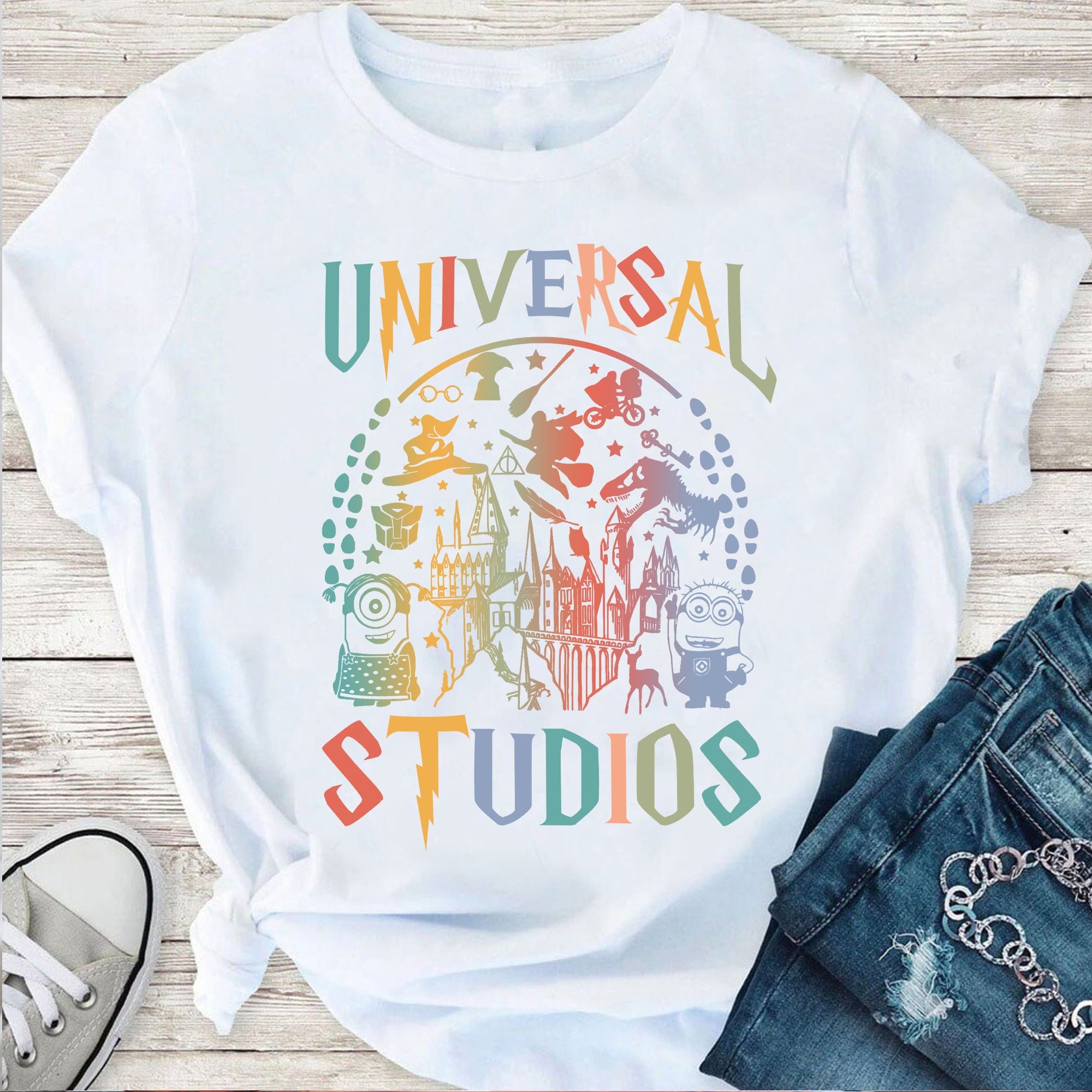 Discover Universal Studios Halloween, Universal Family Trip, Disney Skelett T-Shirt