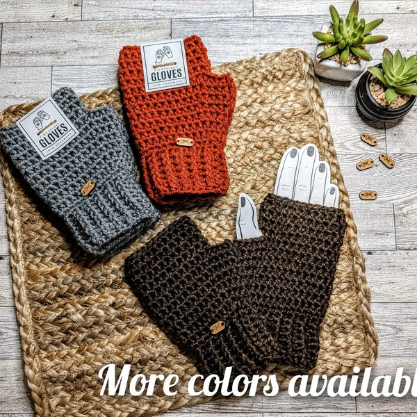 Fingerless Gloves for Women, Cozy Crochet Wrist Warmers, Fall Wear, Winter Mitts, Texting Gloves, Great Gift for Photographer, Office Worker