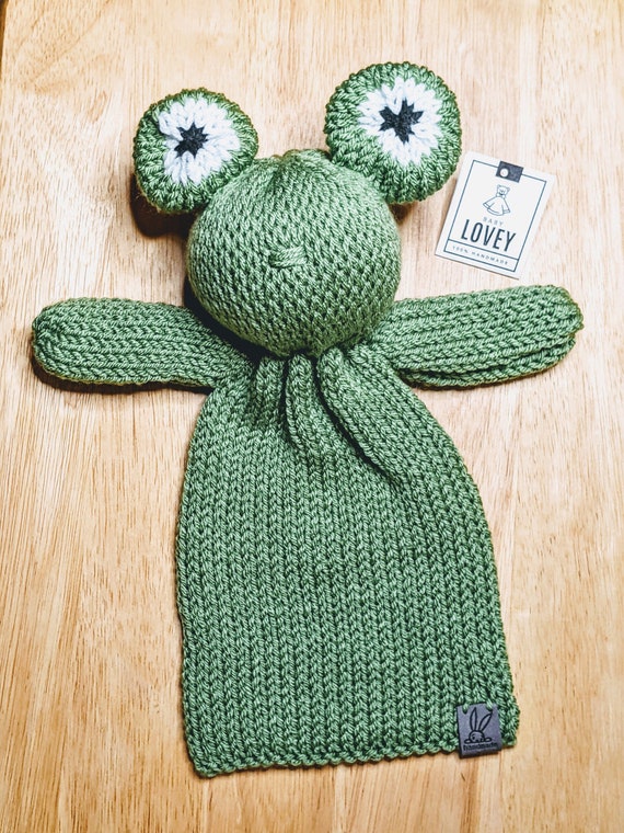 Newborn Gift Lovey Baby Boy Blanket Personalized Tag Sensory Blanket Frogs Newborn Gift Lovey Baby Boy Blanket Personalized Tag Sensory Blanket Frogs